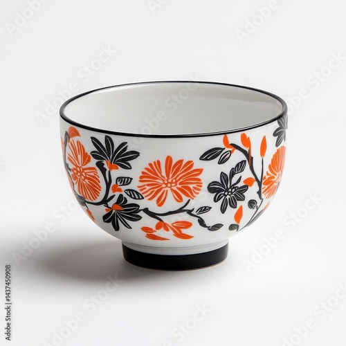 Obraz na płótnie Delicate floral bowl perfect for serving snacks or decoration in modern kitchens. w salonie