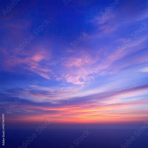 Vibrant Sunset Sky over Ocean