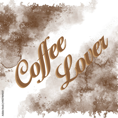 Coffee Lover Watercolor Art Print - Digital Download