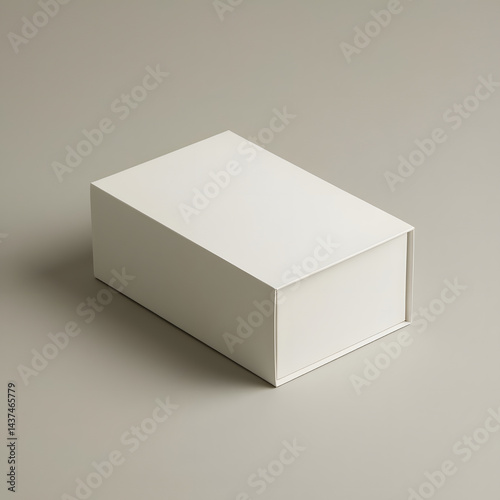 White box mockup. Blank packaging boxes, cube perspective view isolated on white	