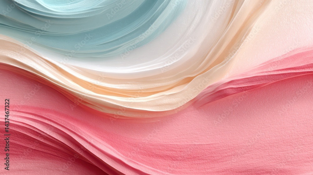 Fototapeta premium Dynamic pink and blue wave, a colorful abstract design for modern backgrounds
