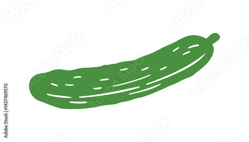 cucumber icon doodle hand drawn. Cartoon silhouette drawing green cucumber clipart symbol