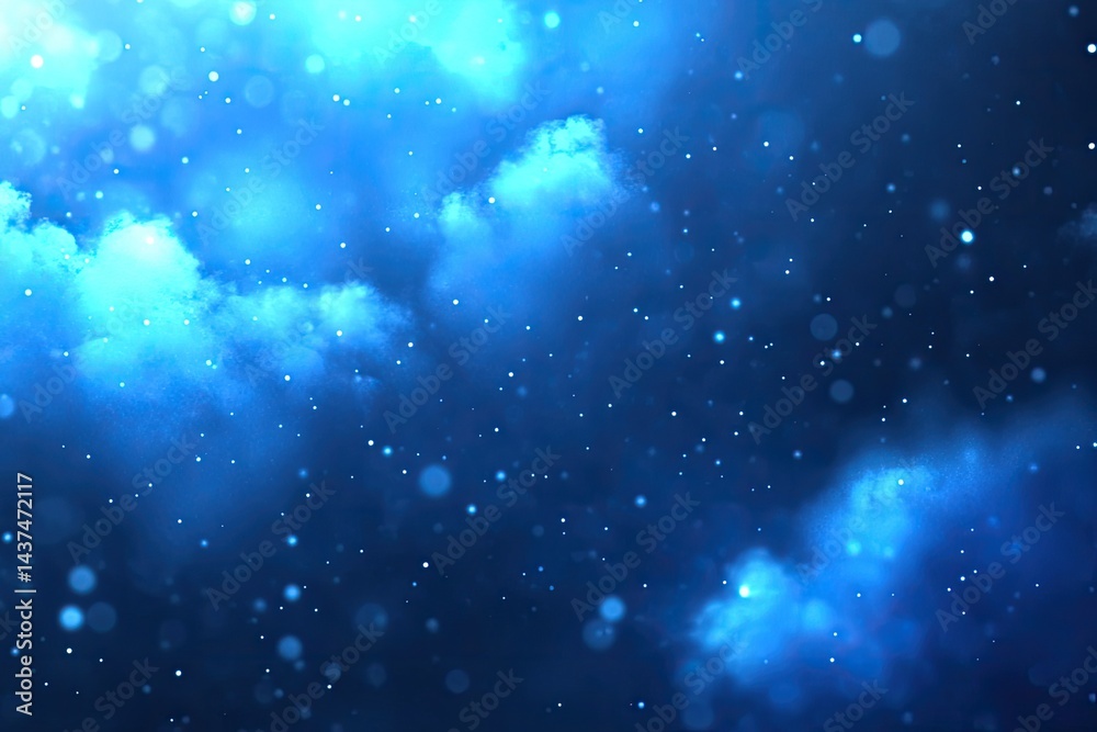 Fototapeta premium Deep Blue Nebula Glow