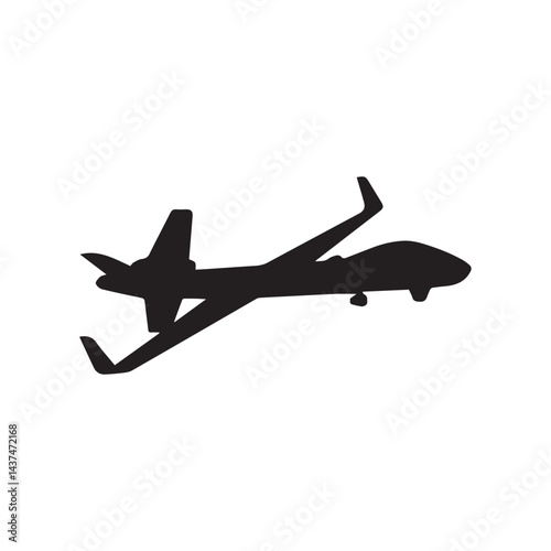 Combat drone attack drone in vector art
