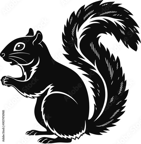 Wallpaper Mural squirrel on a branch Torontodigital.ca