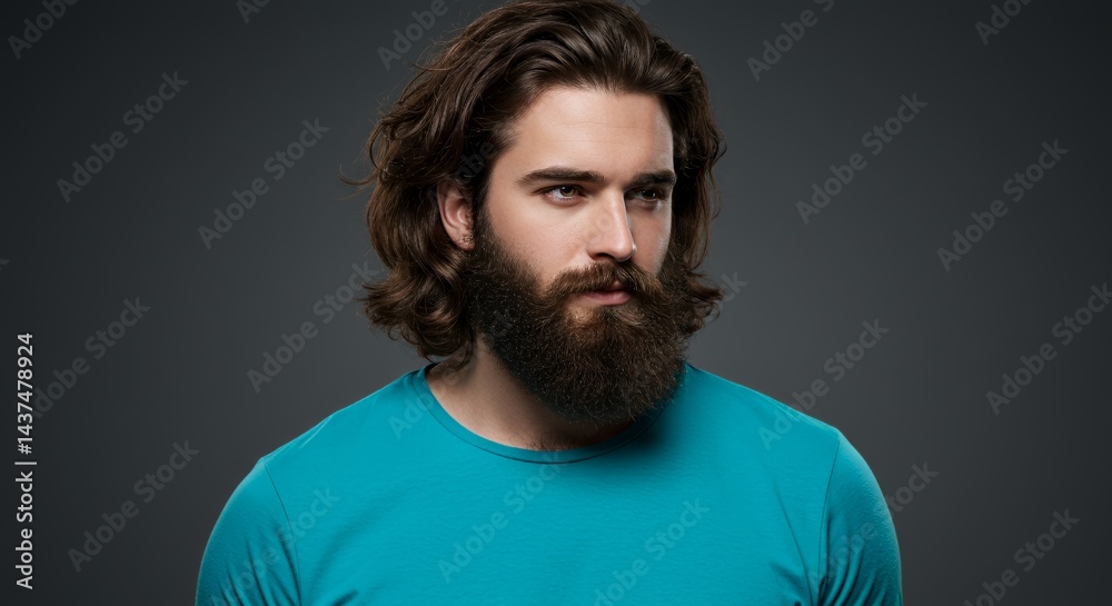 Fototapeta premium Portrait of a Handsome Bearded Man