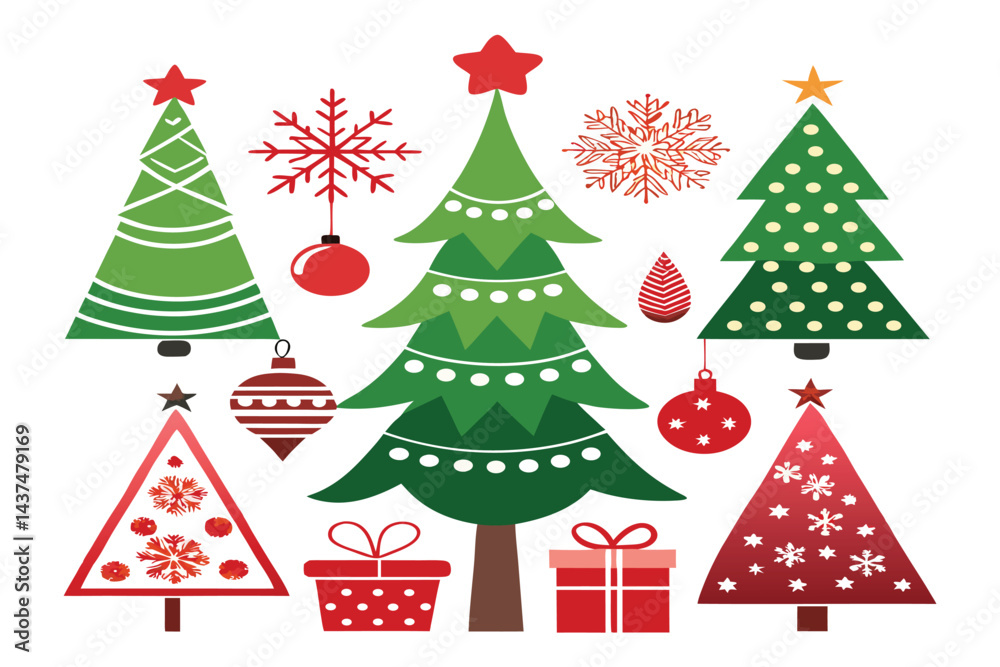 Stylized Christmas Tree Icons For Crafts Stylized Christmas Tree Icons For Crafts
