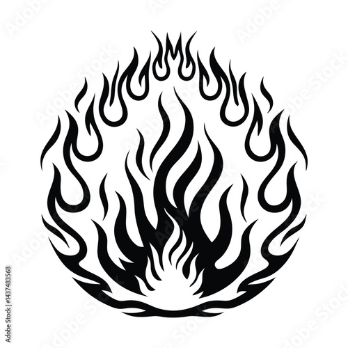 fire flame silhouette