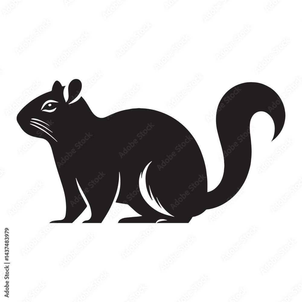 Fototapeta premium Crisp agouti silhouette vector optimized for clear and bold design – agouti silhouette – agouti vector – agouti illustration – silhouette of agouti