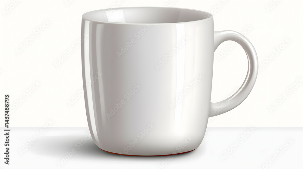 Fototapeta premium white mug isolated on white
