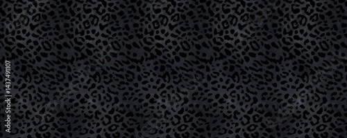 High Resolution Leopard Print – Black on Black 8K Design
