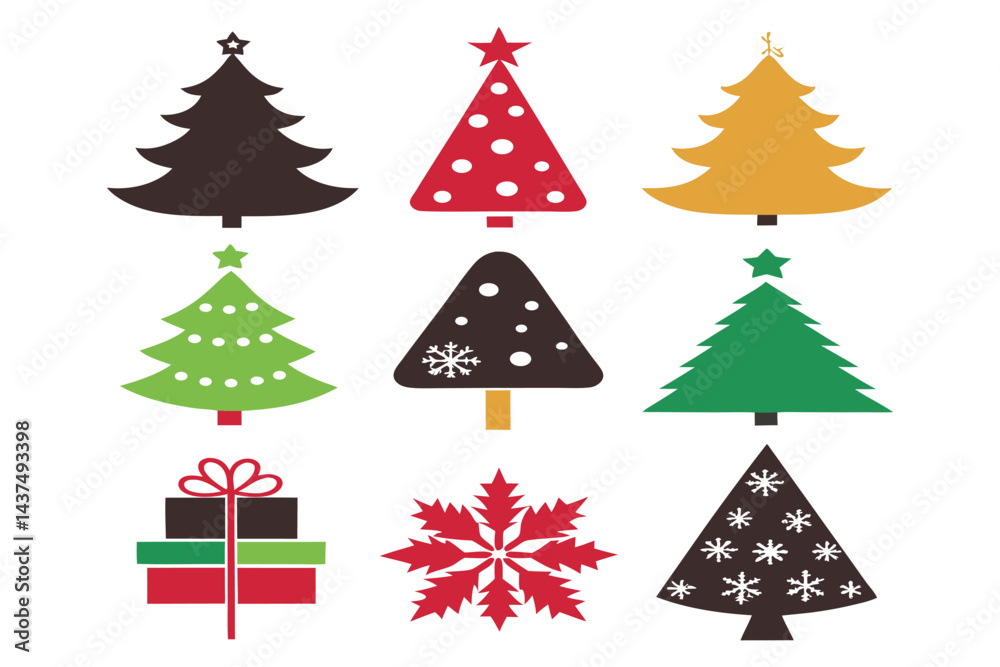 Obraz premium Elegant Christmas Tree Silhouette Art