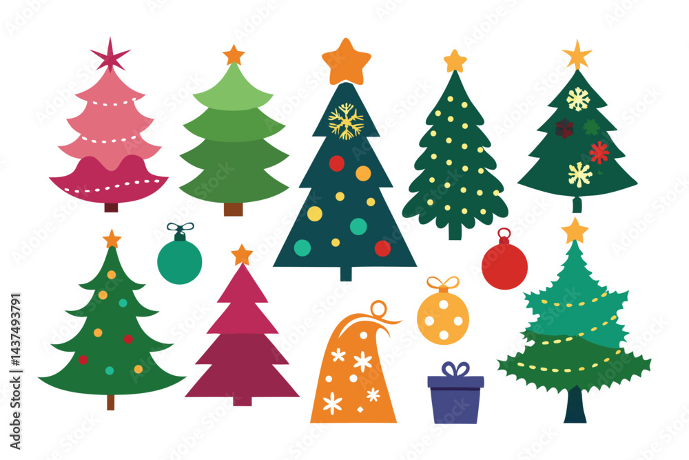 Elegant Christmas Tree Silhouette Art