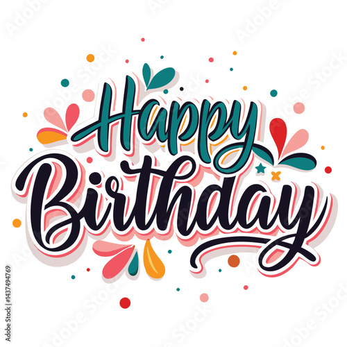 Happy Birthday graphic design