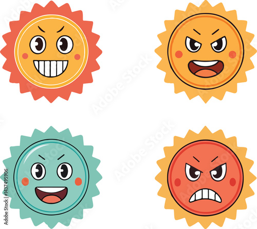 Cartoon Astronaut Art with Celestial Sky Background, Solar System Illustration, Sun Cartoon Design