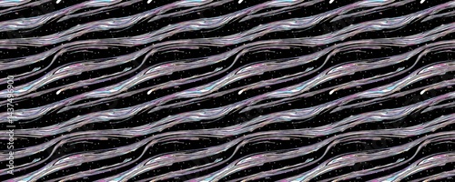 Chromatic Wave – Abstract Minimalist Glitch on Black