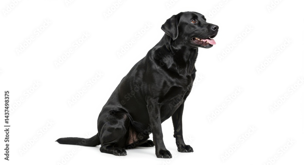 Obraz premium Mature Black Labrador Retriever Studio Portrait
