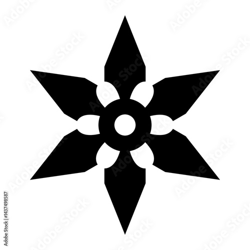 Shuriken icon vector. Ninja illustration sign. Throwing stars symbol or logo.