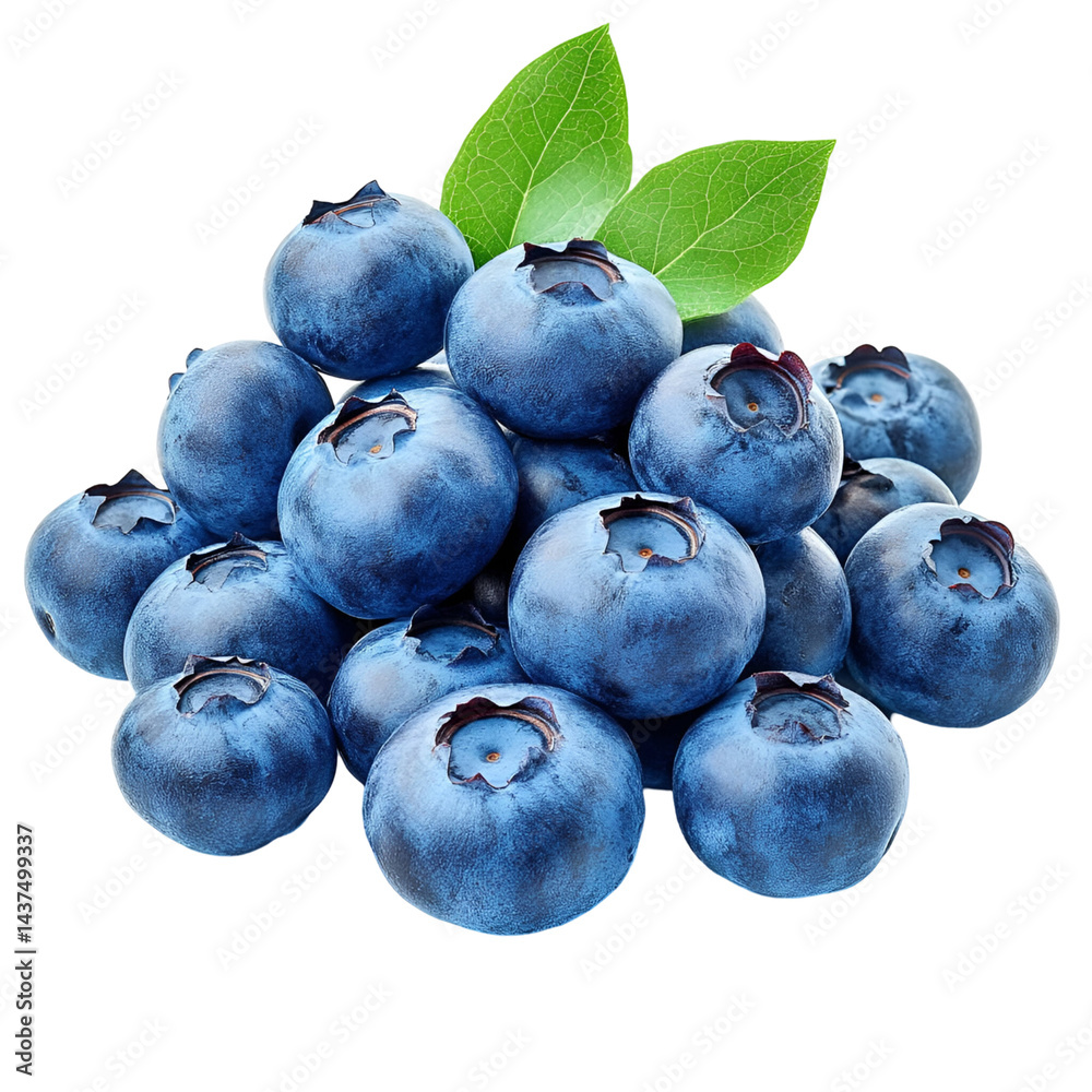 Obraz premium Fresh blueberries cluster close up