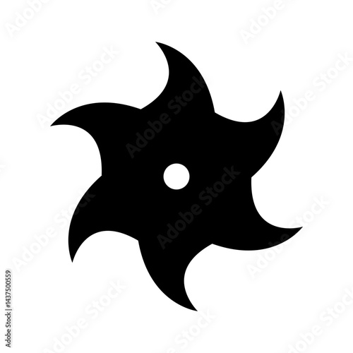Shuriken icon vector. Ninja illustration sign. Throwing stars symbol or logo.