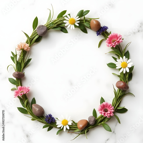 Beltane Flower Crown on Marble