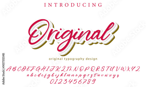 Original Font Stylish brush painted an uppercase vector letters, alphabet, typeface