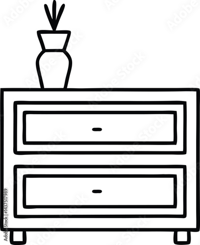 Nightstand vector icon