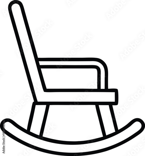 Rocking Chair Icon vector illustration