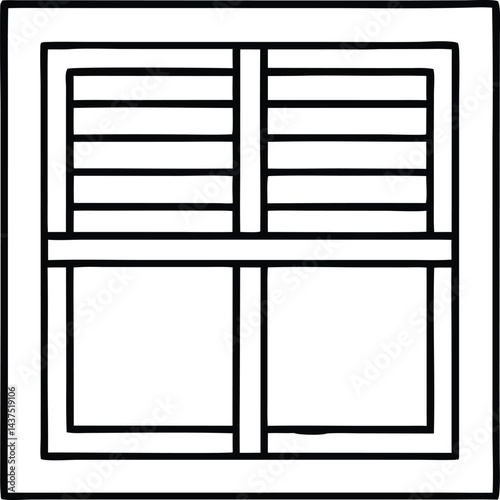 window blinds icon flat vector