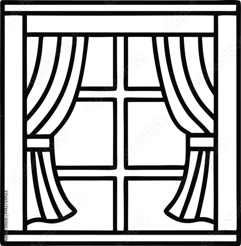 side curtains icon sign vector