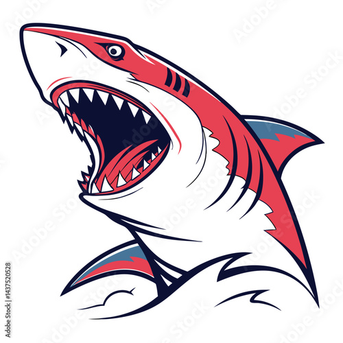 Angry Shark Illustration