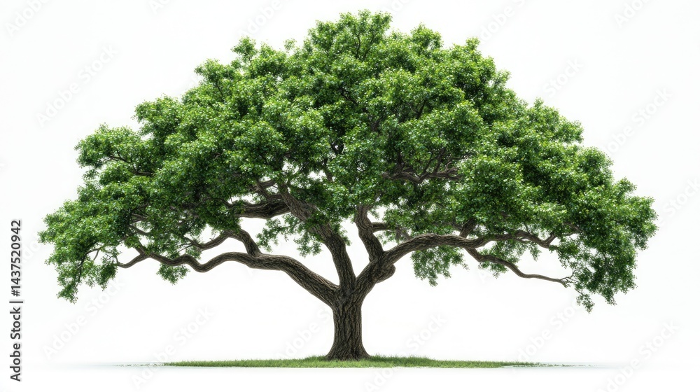 Lush green tree on a white background Lush green tree on a white background