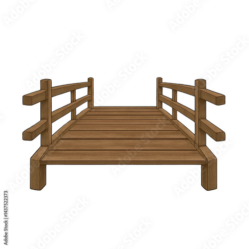 Wallpaper Mural Wooden Bridge Structure Isolated on Transparent Background, Generative AI Torontodigital.ca