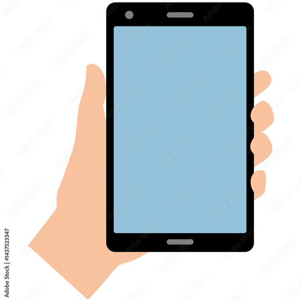 スマホを持つ手のイラスト