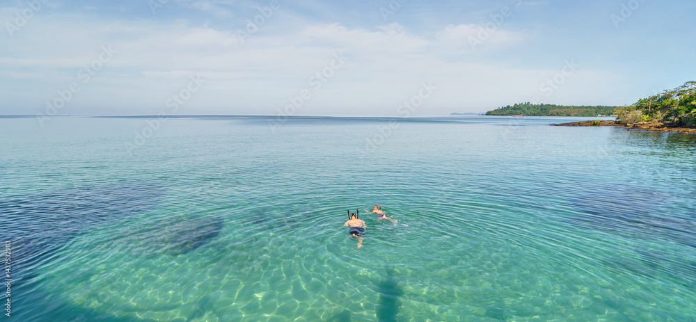 swimming in sea in Thailand