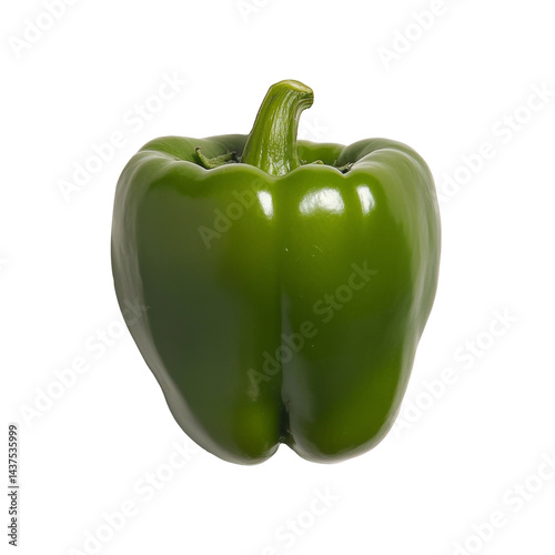 color fresh bell pepper isolated on white