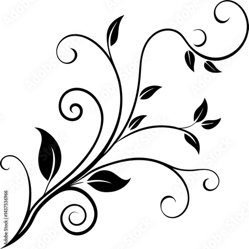 Lines, flower vines, abstract7