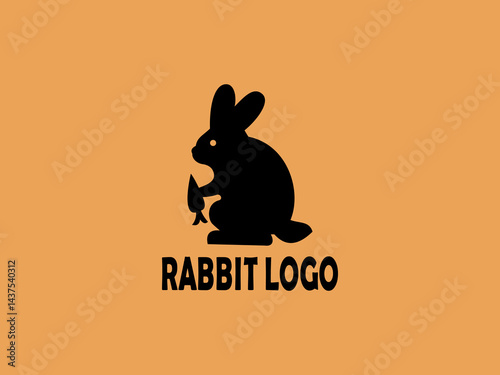 Rabbit eat carrot logo