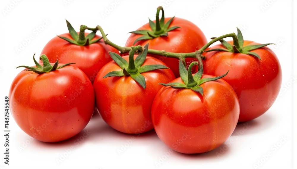 Fresh red tomatoes gathered together on a white background Fresh red tomatoes gathered together on a white background