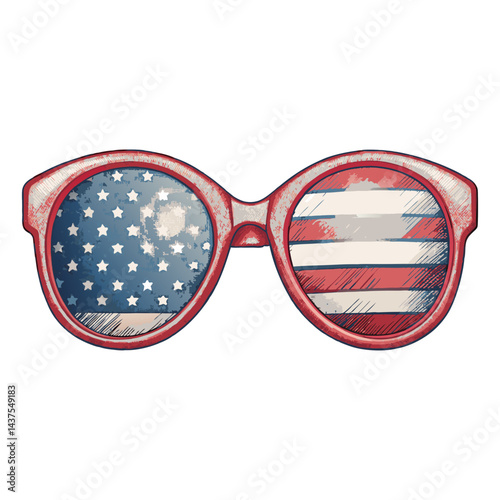 Patriotic Sunglasses American Flag Design Fourth of July Glasses