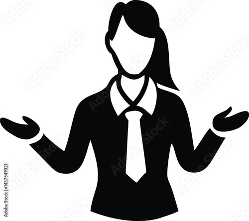 a business woman silhouette