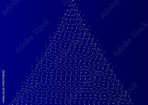 abstract christmas tree  lights in a blue background