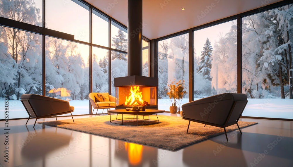 Fototapeta premium Feel the serenity that comes with watching snowfall.