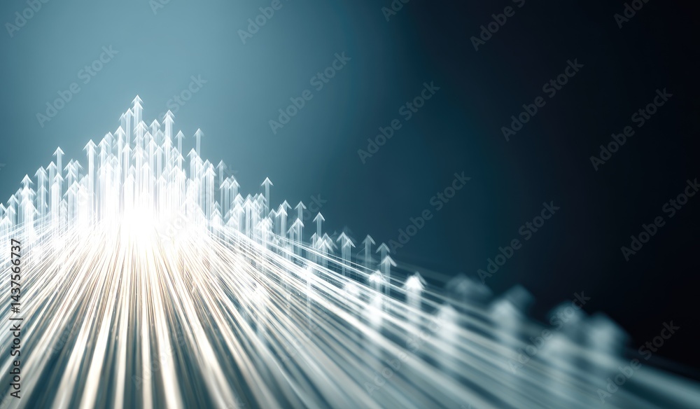 Obraz premium Abstract upward trajectory