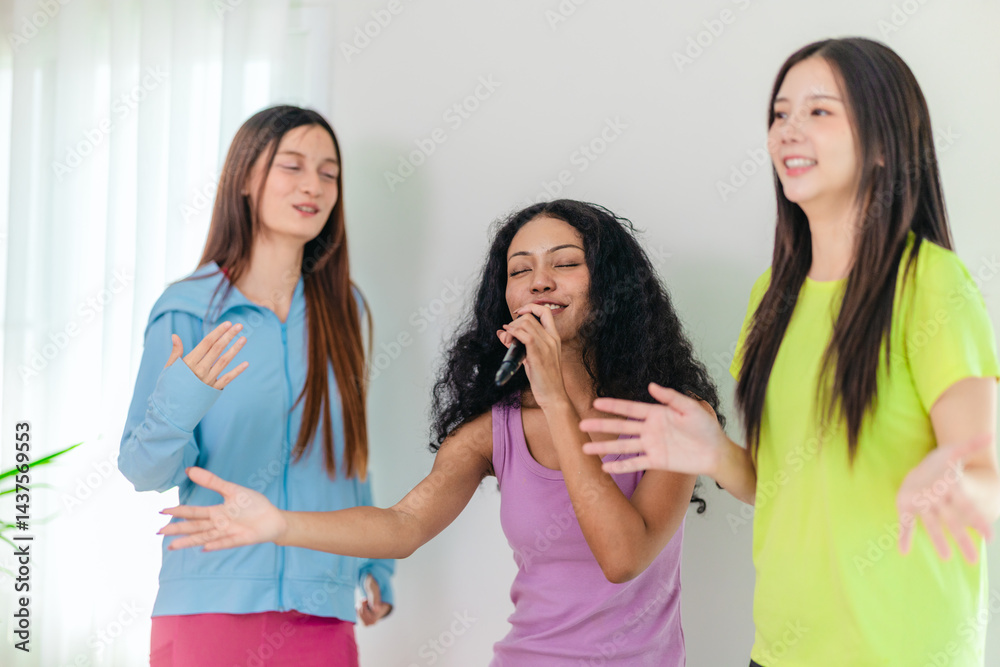 Multicultural Friends Singing Together. Multicultural Friends Singing Together.