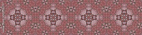 Seamless abstract ribbon pattern. Art ribbon. Symmetrical texture pattern