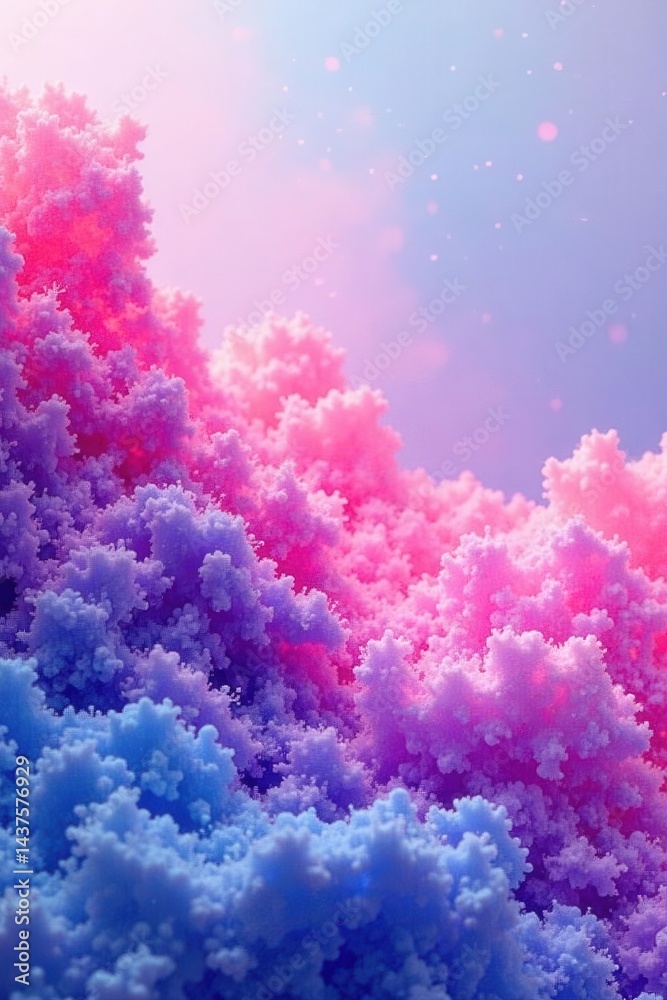 Fototapeta premium Fluid pastel pink, purple, blue blend; abstract noise backdrop , gradient, effect, subtle