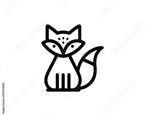 Cute Fox Logo Design 