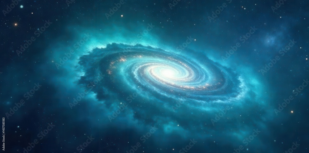 Swirling nebula of deep blues and hints of teal , azure, fluid Swirling nebula of deep blues and hints of teal , azure, fluid