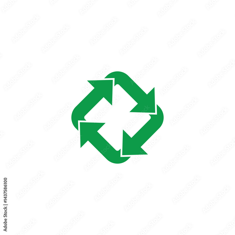 circles motion green recycle arrows symbol vector circles motion green recycle arrows symbol vector